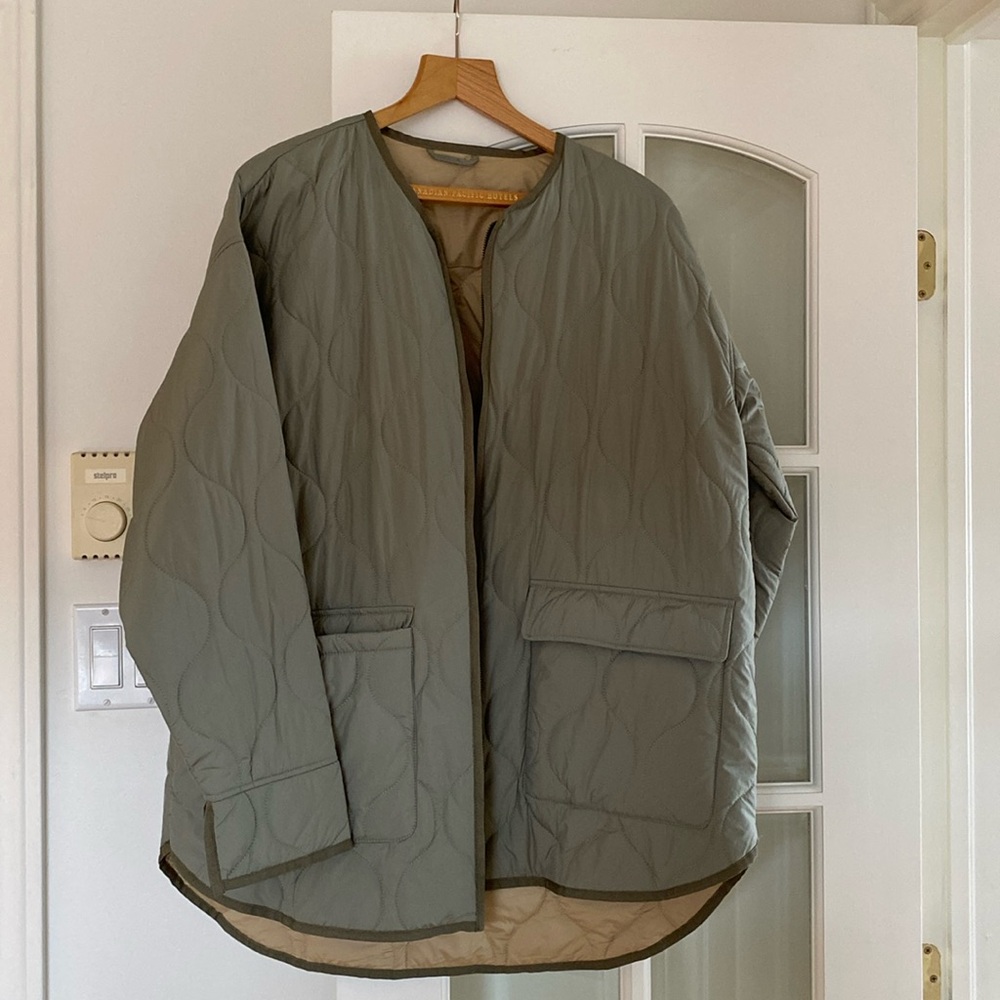 Japanese military liner jacket in sage green